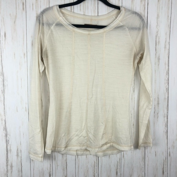 Prana off white cream long sleeve top - Picture 1 of 4
